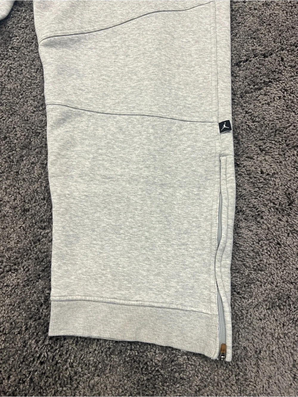 Nike Air Jordan Fleece Sweatpants Men’s Size Large Sport Gray Crossover Dri-Fit